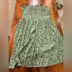 Green Floral Women's Skirt